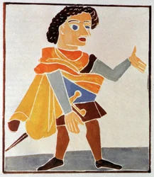 Literatur. Panurge. Illustration von Andre Derain in: Pantagruel, von Francois Rabelais (1532), Frankreich