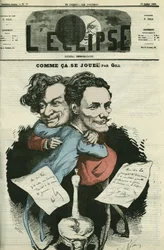 Andre Gill (1840-1885), französischer Karikaturist und F. Polo, Direktor von 