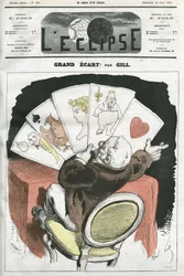 Große Verbreitung! , Karikatur über die Regierung von Präsident Adolphe Thiers (1797-1877)