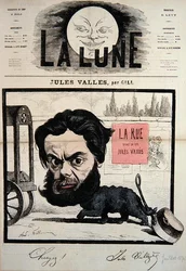Karikatur von Jules Valles, Titelillustration aus der Zeitschrift 