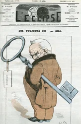 Karikatur von Adolphe Thiers (1797-1877), französischer Staatsmann. Titelblatt in „L