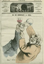 Karikatur von Charles de Remusat (1797-1875), französischer Philosoph und Politiker. Titelbild in „L