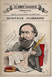 Karikatur von Nicolas Gustave Hubbard (1828-1888) englischer Wirtschaftswissenschaftler aus 