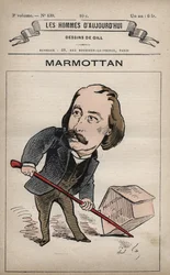 Karikatur von Pierre Joseph Henri Marmottan (1832-1914) aus 