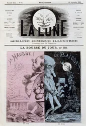 La Bourse: Anstieg und Rückgang - von Gill, in "La Lune" vom 16.09.1866