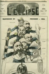 Lasst uns Preußen essen mit den Generälen Le Boeuf (1806-1893), Mac-Mahon (1808-1893), Francois Achille Bazaine (Francois-Achille