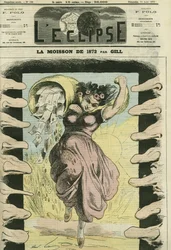 Die Ernte von 1872, in Anspielung auf die 5 Milliarden Francs, die Frankreich an Preußen zahlen musste. Titelblatt in „L