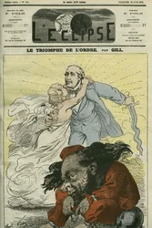 Der Triumph der Ordnung, eine Karikatur von Gill, aufgezählt von der Ordnung, die vom Herzog von Broglie (1821-1901) etabliert wurde. Titelblatt in „L