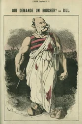 Wer fragt nach einem Metzger, Karikatur von Wilhelm I. von Deutschland (1797-1888), Sieger des Krieges von 1870. in 