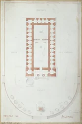 Plan des Tempels von Salomon in Jerusalem, Mitte des 19. Jahrhunderts