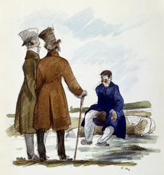 Illustration von Andre Mare für den Roman „Der Colonel Chabert“ von Honoré de Balzac