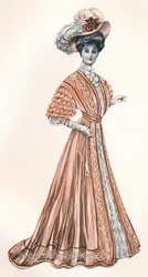 Eine Katalogillustration einer edwardianischen Dame, ca. 1908