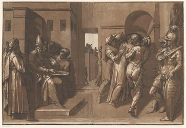 Pilatus wäscht seine Hände in Unschuld