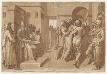 Pilatus wäscht seine Hände in Unschuld