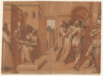 Pilatus wäscht seine Hände in Unschuld