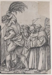 Sektion H: Heiliger Christophorus trägt das Christuskind, aus Der Triumph Christi