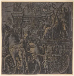 Der Triumph von Julius Caesar: Caesar triumphierend
