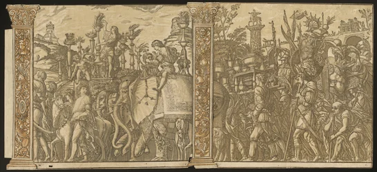 Der Triumph von Julius Caesar [Nr. 5 und 6 plus 2 Säulen], 1599