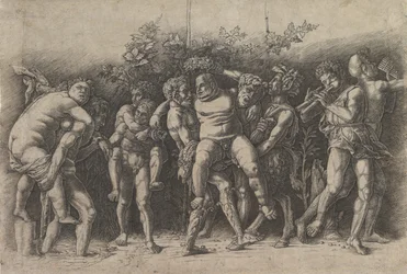 Bacchanal mit Silenus, ein Fries mit zehn Figuren um Silenus
