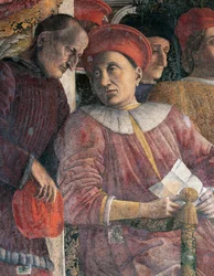 Ludovico Gonzaga und Berater Marsilio Andreasi (Detail)