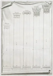 Dekorative Details aus dem Tempel von Nimes, Illustration aus einer Faksimile-Kopie von 