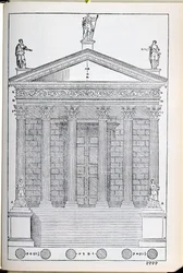 Aufriss des Tempels von Nimes, Illustration aus einer Faksimileausgabe von 