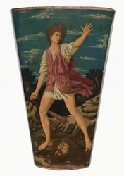 David mit dem Haupt des Goliath, um 1450-1455