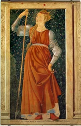 Legendäre Königin Tomiri, aus der Serie Berühmte Männer und Frauen, gemalt für die Villa Carducci in Legnaia