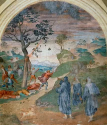 S. Filippo Benizzi bestraft die Lästerer, 1509-1510