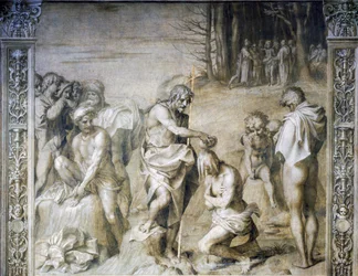 Johannes der Täufer tauft die Menge