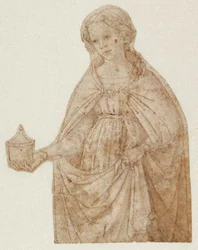 Maria Magdalena mit Salbgefäß. Kniefigur