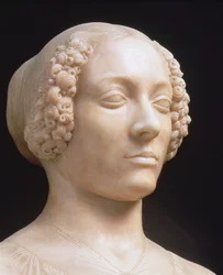 Frau mit einem Blumenstrauß (Detail)