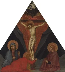 Die Kreuzigung mit der Jungfrau, Maria Magdalena und St. Johannes dem Evangelisten, ca. 1400