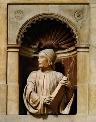 Büste des Philosophen Marsilio Ficino, Gründer der Platonischen Akademie