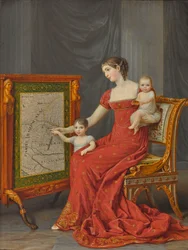 Prinzessin Augusta von Bayern (1788-1851), Herzogin von Leuchtenberg, mit ihren Töchtern Joséphine und Eugénie