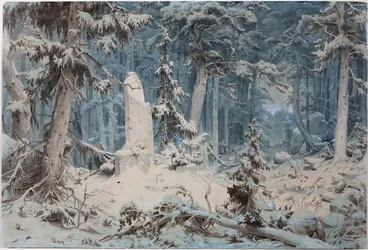 Verschneiter Wald