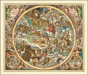 1660 Himmelskarte der Sternbilder nach christlicher Symbolik