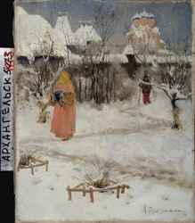 Der Spaziergang einer Bojaren-Tochter