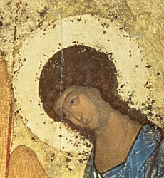 Detail aus der Heiligen Dreifaltigkeit, 1420er Jahre (Detail)