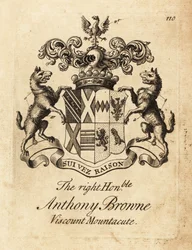 Wappen des Hochwohlgeborenen Anthony Browne, Viscount Mountacute oder Viscount Montagu