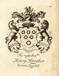 Wappen des hochverehrten Henry Lowther, 3. Viscount Lonsdale (1694-1751)