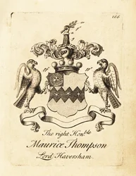 Wappen des hochverehrten Maurice Thompson, Lord Haversham, 2. Baron Haversham