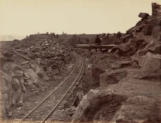 Tafel 9. Östlicher Zugang zur Dale Creek Brücke, 1869
