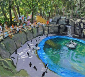 Pinguinbecken, Zoo Madrid, 2015