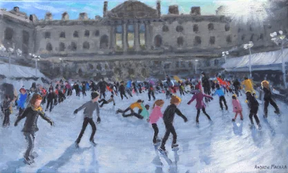 Schlittschuhlaufen, Mittag, Somerset House, 2013