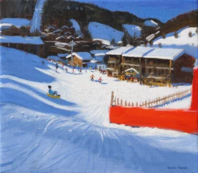 Skifahren; La Clusaz, Frankreich