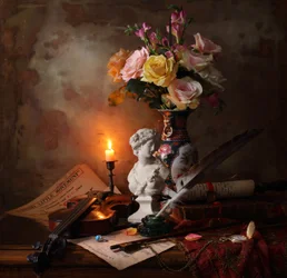 Kerzenlicht Musik Stillleben
