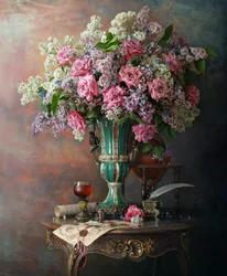 Klassisches Blumenstillleben