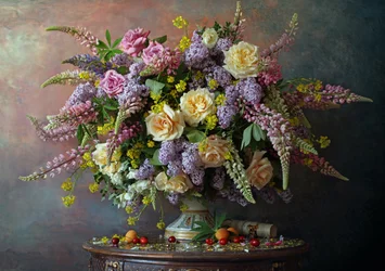 Opulentes Blumenstillleben