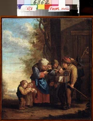 Der Brillenverkäufer. Allegorie des Sehens (aus der Serie Die fünf Sinne)